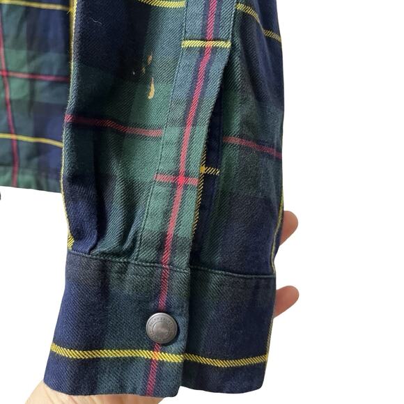 Polo Ralph Lauren Mens Plaid Hooded Snap Front Shirt Size XXL Green Preppy Logo - Picture 5 of 13